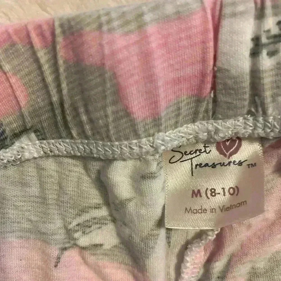 Women’s Hawaiian Camouflage Sleepwear tank top & shorts in pink gray & white MED - Picture 6 of 7